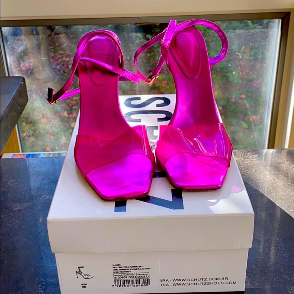 Schutz hot pink heels
